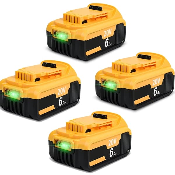 li-ion batteripakke, 6,0Ah kapacitet, kompatibel med Dewalt værktøj,2 batterioplader