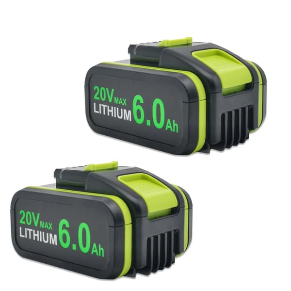 Powtree 20V Ersättningsbatteri, 6000mAh Kapacitet, Kompatibelt med Flera Enheter,2PACK 6.0Ah