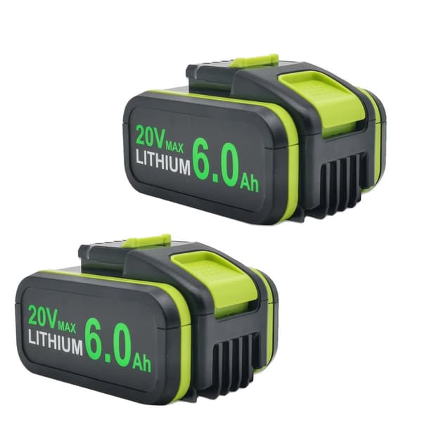 Powtree 20V Ersättningsbatteri, 6000mAh Kapacitet, Kompatibelt med Flera Enheter,2PACK 6.0Ah