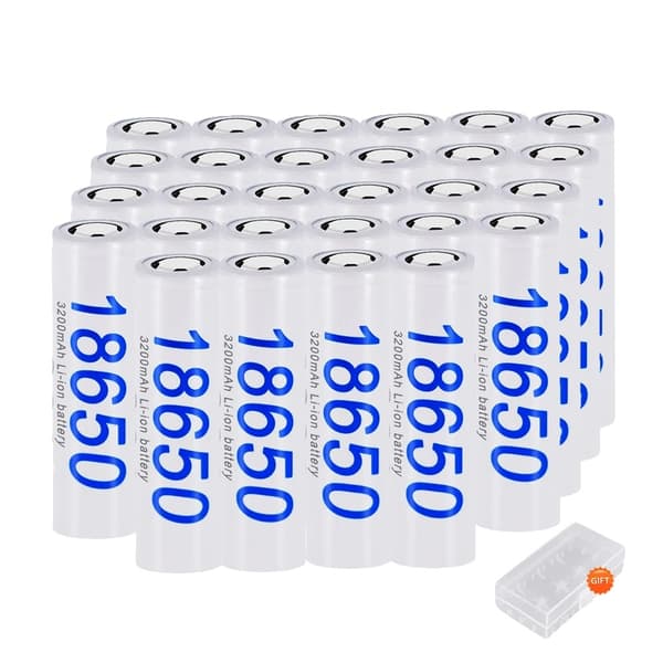 PALO 18650 Lithiumbatteri, 3200mAh kapacitet, 3.7V spænding,28 stk. batteri, 3,7V