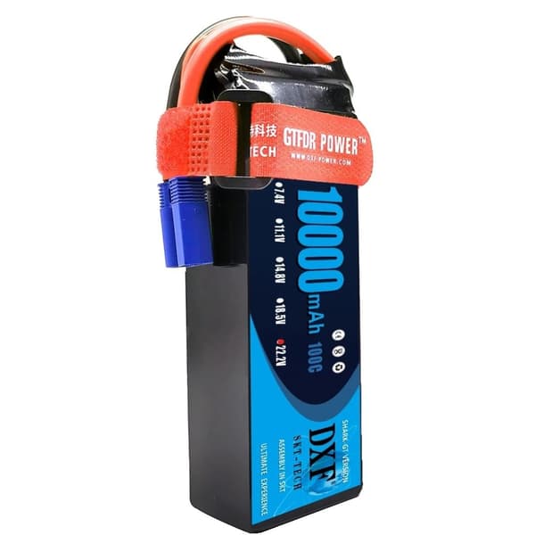 DXF Lipo-batteri, 10000mAh kapacitet, 100C afladningshastighed,1PCS6S10000 100CEC5