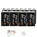 Pikkukuva 1 / 2: PALO 9V Ladattava Li-ion Akka, 1200mAh Kapasiteetti, Saatavana 8-16 kpl,16 kpl paristoja