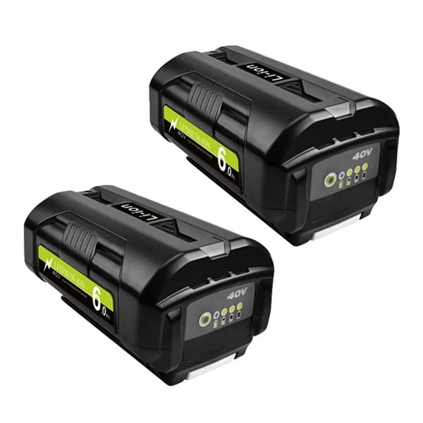 Ryobi 40V Batteri, 6000mAh Kapacitet, Kompatibel med Ryobi Værktøj,2 PAKKET