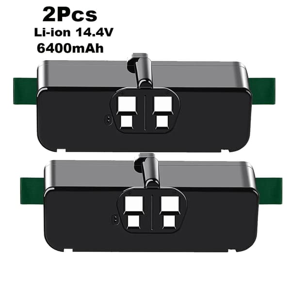 Roomba Vaihtobatteri, 14.4V, 6.4Ah Kapasiteetti,2 kpl 6.4Ah akkua