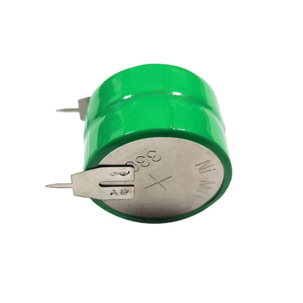 Ladattava Ni-MH nappiparisto, 2.4V jännite, 300mAh kapasiteetti, nopea latausvaihtoehto