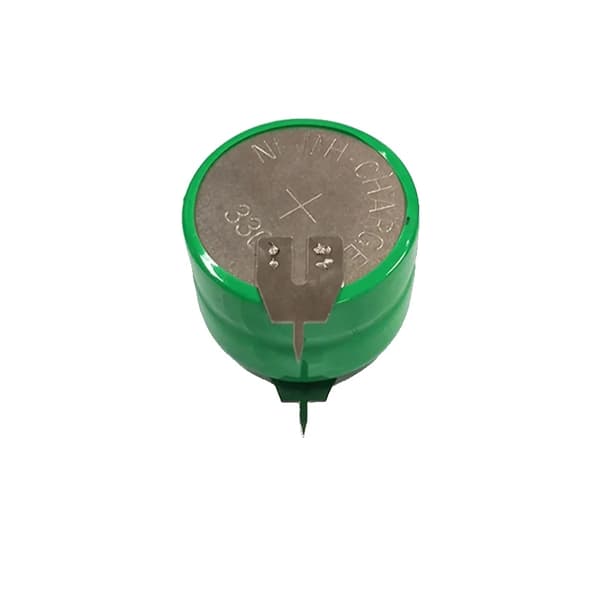 Genopladeligt Ni-MH knapbatteri, 2,4V spænding, 300mAh kapacitet, hurtigopladningsmuligheder