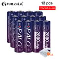 Miniatyrbillede 2 af 2: 1.5V AA Genopladeligt Lithiumbatteri, 2800mWh Kapacitet, Effektiv Opladningsindikator,12 stk.