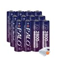 Miniatyrbillede 1 af 2: 1.5V AA Genopladeligt Lithiumbatteri, 2800mWh Kapacitet, Effektiv Opladningsindikator,12 stk.