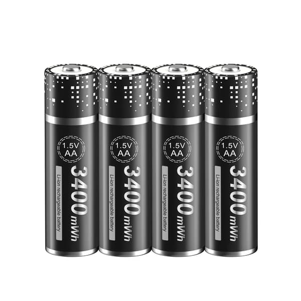 PALO Genopladelig Batterioplader, LCD Skærm, 8 Pladser, Inkluderer AA & AAA Batterier,12AA AAA