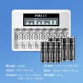 Miniatyrbillede 2 af 10: PALO Genopladelig Batterioplader, LCD Skærm, 8 Pladser, Inkluderer AA & AAA Batterier,12AA AAA