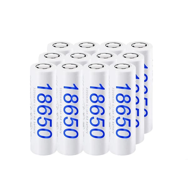 PALO 18650 Batteripakke, 3200mAh Kapacitet, Universel Opladerkompatibilitet,12 stk. batteri