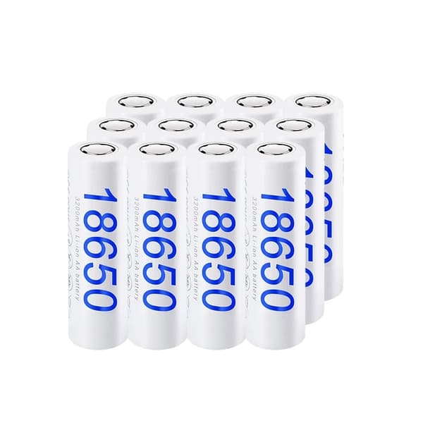 PALO 18650 Batteripakke, 3200mAh Kapacitet, Universel Opladerkompatibilitet,12 stk. batteri