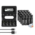 Pikkukuva 1 / 2: 1,5V AAA litiumioni ladattava akku, USB-laturi, 900mWh kapasiteetti,12AAA ja Laturi