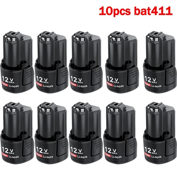 Ersättningsbatteri, 3000mAh kapacitet, kompatibelt med BAT411, BAT412,10 st