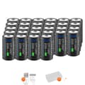 Miniatyrbild 1 av 2: CR123A uppladdningsbart batteri, 2550mWh kapacitet, långlivat uppladdningsbart,32 stycken 16340-batteri