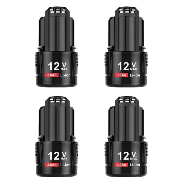 12V Li-ion uppladdningsbart batteri, 3000mAh kapacitet, kompatibelt med Bosch-modeller,10 stycken 4PCS