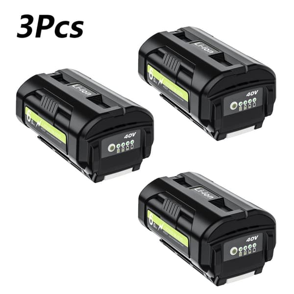 40V Li-ion Akka, 6000mAh Kapasiteetti, Yhteensopiva useiden Ryobi-mallien kanssa,4 kpl akkua