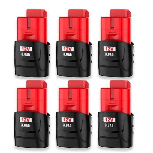 M12 uppladdningsbart batteri, 3000mAh kapacitet, 12V spänning,6pack-3.0Ah