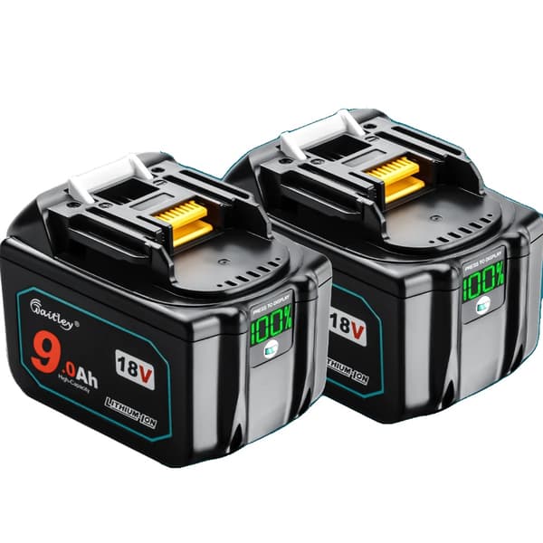 18V litiumjonbatteri, 9000mAh kapacitet, 8C urladdningshastighet,2 ST 9Ah Batteri