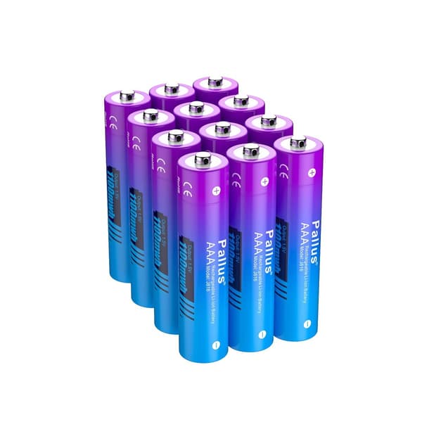 Genopladeligt AAA Li-Ion-batteri, 1100mWh kapacitet, 1,5V spænding,12PC batteri, 1,5V