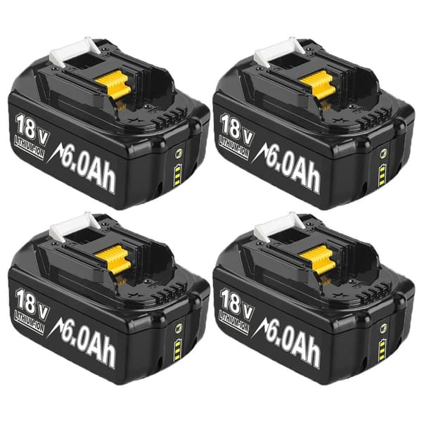 Ersättningsbatteri, 18V, 6000mAh kapacitet,4 Batteri