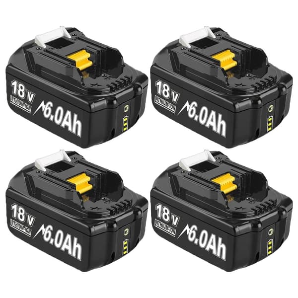 Ersättningsbatteri, 18V, 6000mAh kapacitet,4 Batteri