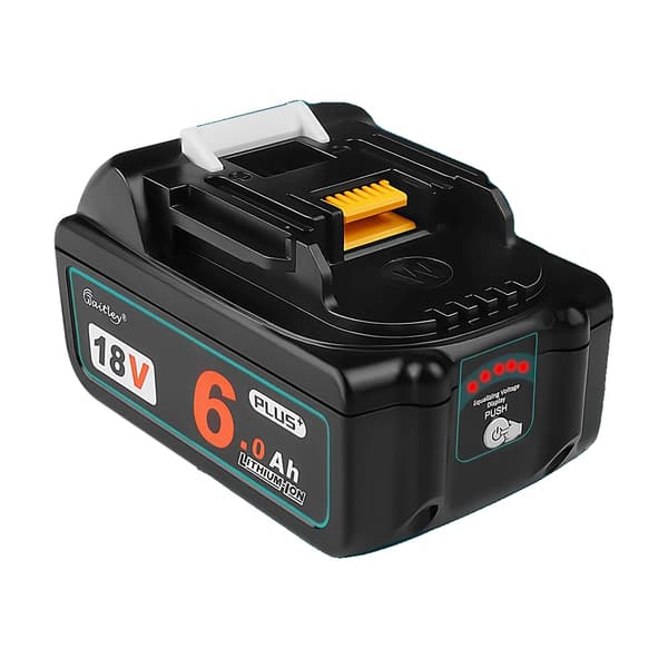 Genopladeligt Li-ion batteri, 18V 6000mAh, USB- og Type-C-udgang,1 stk. batteri