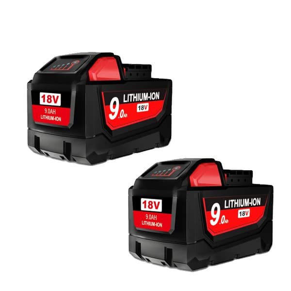 M18 Lithium-Ion Batteri, 18V 9000mAh Kapacitet, CE Certificeret,2pcs 9000mAh