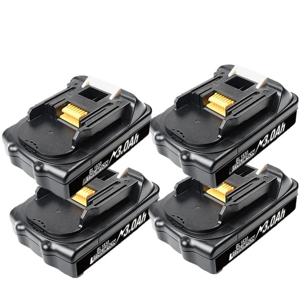 BATTOOL Ersättningsbatteri, 3000mAh kapacitet, kompatibelt med BL1815/BL1820/BL1830,4 Pack 3000mAh, 18v