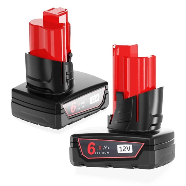Li-ion-batteri för M12-verktyg, 6,0 Ah kapacitet, 12 V spänning,2st 12.0V6.0AH
