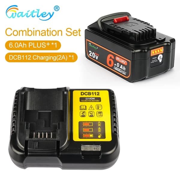 Li-Ion-batteri för D*w*lt 18V/20V verktyg, 6000mAh kapacitet, USB-utgång,Kombinationsset a