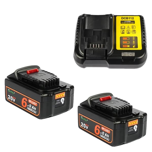 Li-Ion Akun D*w*lt 18V/20V Työkaluille, 6000mAh Kapasiteetti, USB-lähtö,Yhdistelmäjoukko B