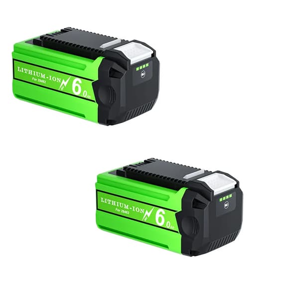 Greenworks 29462 Batteri, 6000mAh Kapacitet, Li-ion Teknologi,2Pack 6000mAh