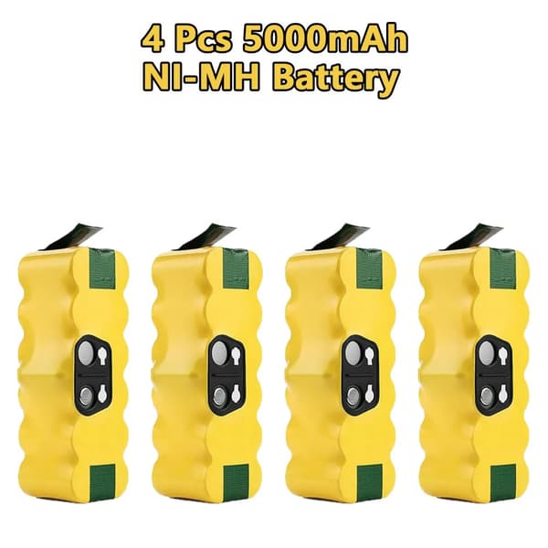 iRobot Roomba Batteri, 5000mAh Kapacitet, Ni-MH Type,4 pcs 5000mAh