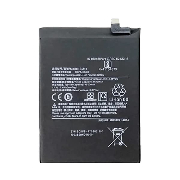 Vaihtobatteri, 4520mAh kapasiteetti, yhteensopiva Xiaomi Poco F3:n ja Redmi K40 Pron kanssa,BM4Y 4520mAh