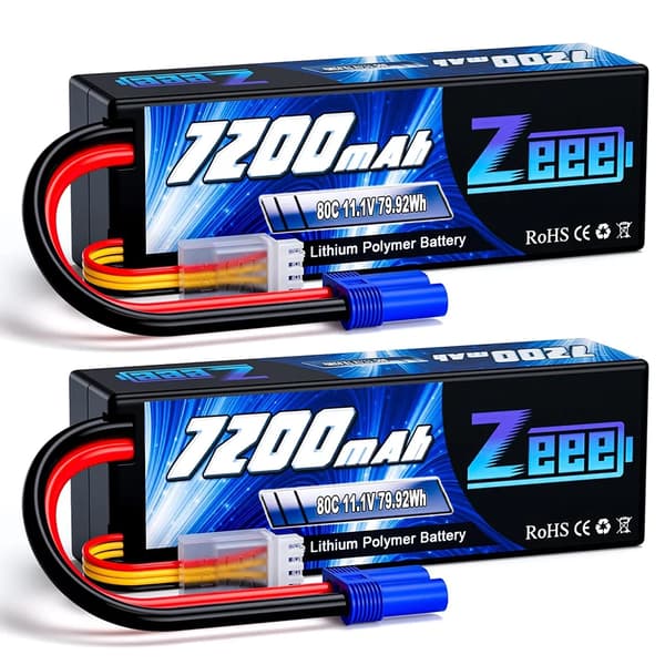 Lipo-batteri, 11,1V, 7200mAh kapacitet,3S 80C 7200 EC5
