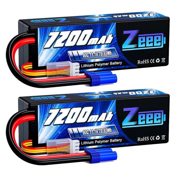 Lipo-batteri, 11,1V, 7200mAh kapacitet,3S 80C 7200 EC5