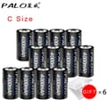 Miniatyrbillede 2 af 2: PALO C Størrelse Genopladeligt Batteri, 4000mAh Kapacitet, Miljøvenlig Ni-MH,12 sort C