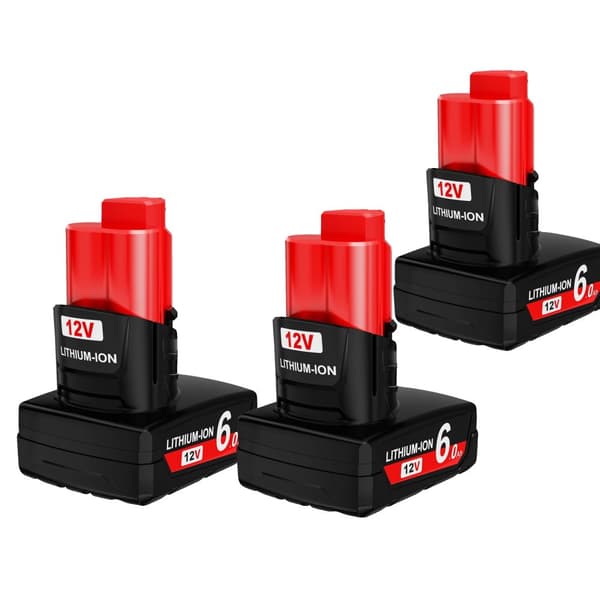 12V Litiumjonbatteri, 3000mAh/6000mAh kapacitet, kompatibel med M12,3st 6,0Ah batteri