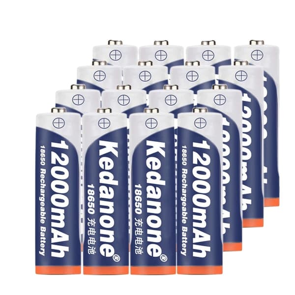 18650 Lithium-Ion Batteri, 12000mAh Kapacitet, 16 stk Pakke,16 stk 12000mAh