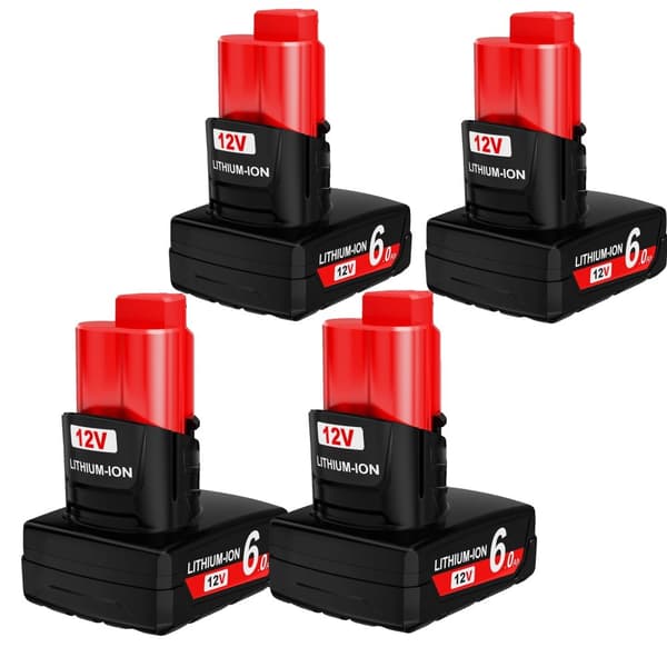 12V Litiumjonbatteri, 3000mAh/6000mAh kapacitet, kompatibel med M12,4st 6,0Ah batteri