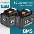 Miniatyrbild 2 av 2: 9Ah Li-ion-batteripack, 8C urladdningshastighet, inbyggd BMS,2 st 9Ah batteri