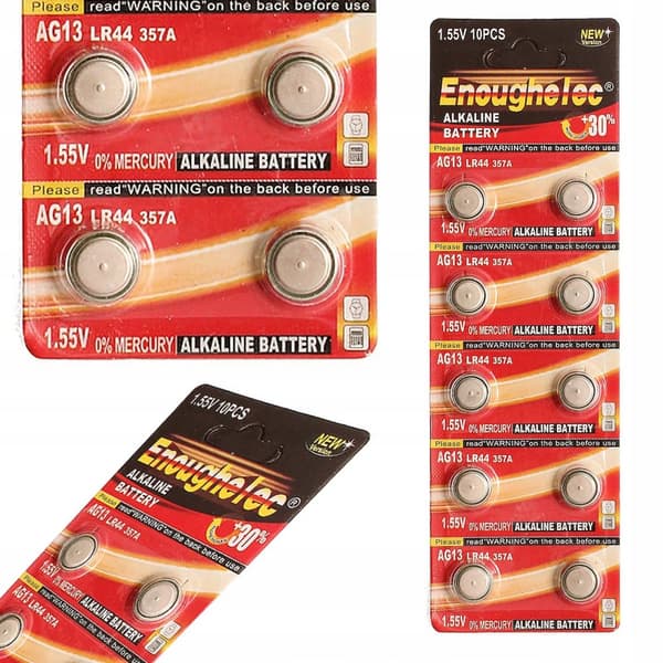 Lithiumbatteri LR44 / AG13 1,5V 10 stk.