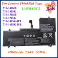 Pikkukuva 2 / 5: Kannettavan tietokoneen akun vaihto, 7.64V jännite, 53WH kapasiteetti, suunniteltu Lenovo ThinkPad Yoga 710:lle