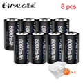 Miniatyrbillede 2 af 2: Genopladelige D-størrelse batterier, 8000mAh kapacitet, CE-certificeret,8 stk. batteri