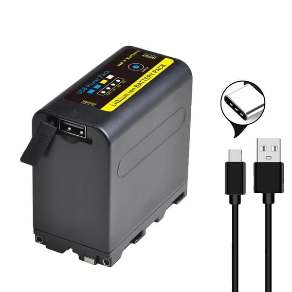 NP-F990 Pro Batteripakke, 9600mAh Kapacitet, Kompatibel med NP-F960/F970,1 stk. batteri