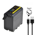 Miniatyrbillede 2 af 2: NP-F990 Pro Batteripakke, 9600mAh Kapacitet, Kompatibel med NP-F960/F970,2 stk. batteri