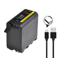 Miniatyrbillede 1 af 2: NP-F990 Pro Batteripakke, 9600mAh Kapacitet, Kompatibel med NP-F960/F970,2 stk. batteri