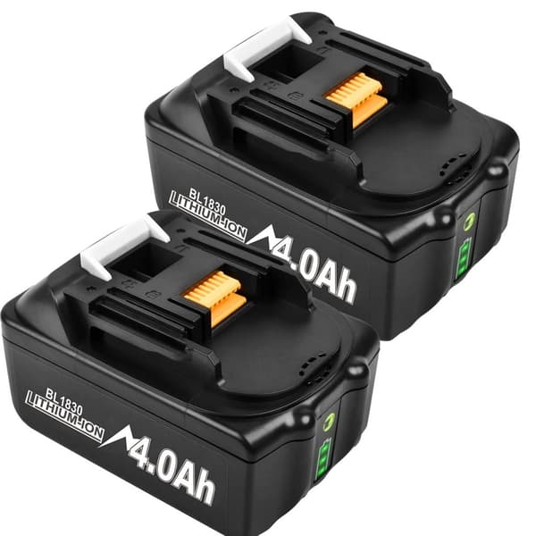 18V uppladdningsbart batteri, 4000mAh kapacitet, LED-indikator,18V, 2 st 4,0 Ah