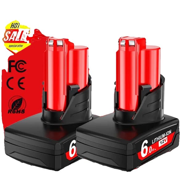 12V litiumjonbatteri, 3000mAh/6000mAh kapacitet, CE RoHS FCC certifierad,2 Picec 6.0
